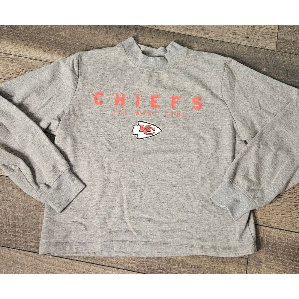 Kansas City Chiefs NFL Cropped Mock Neck Sweatshirt Medium